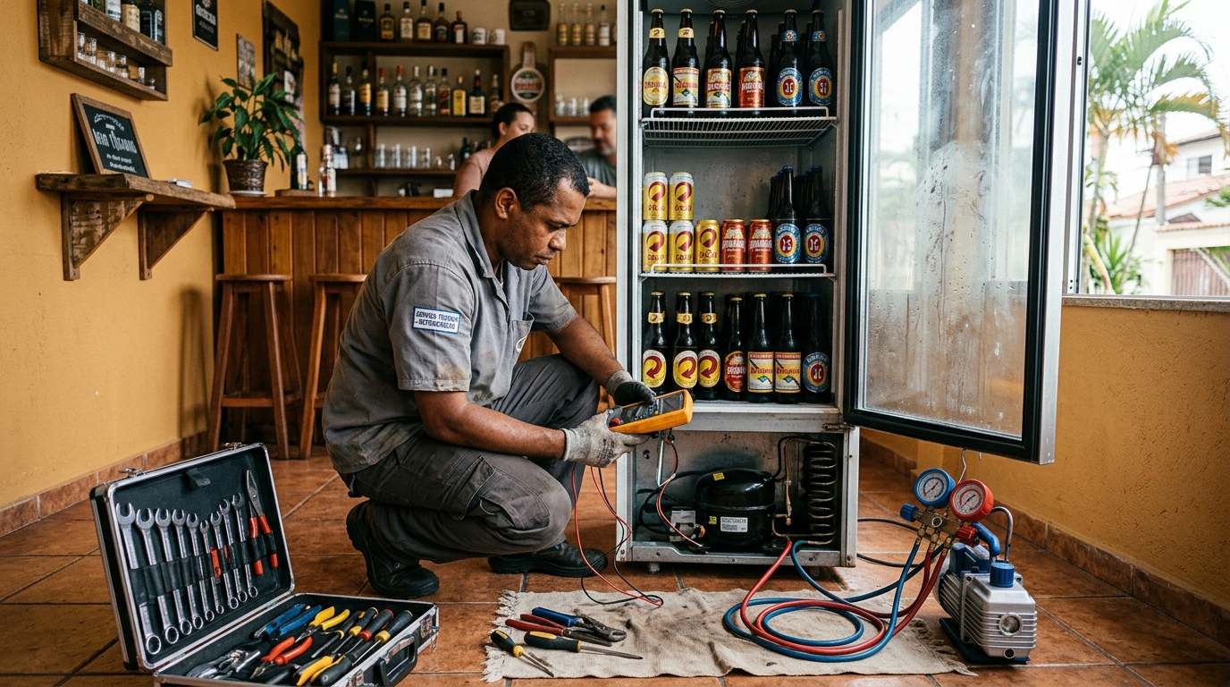 Manutenção de cervejeira na Muribeca, Jaboatão dos Guararapes‑PE