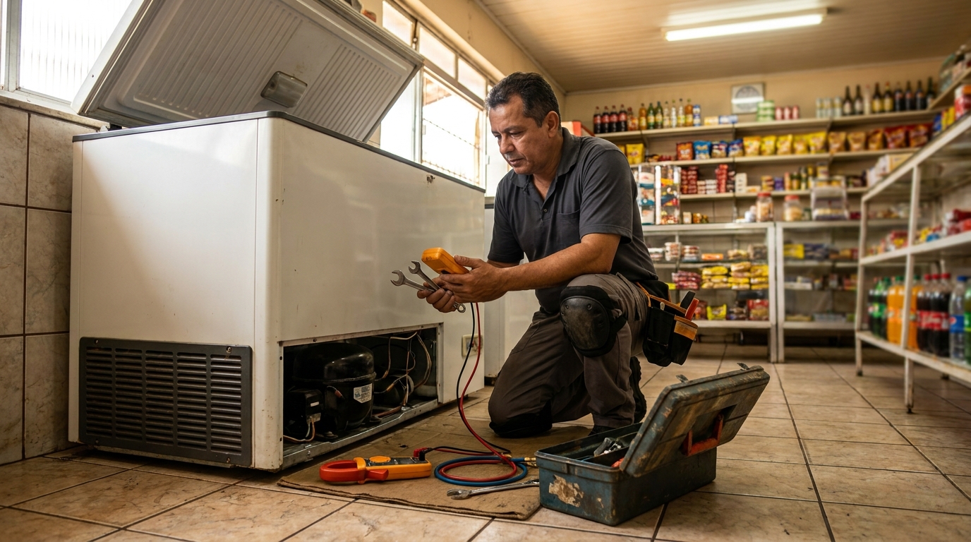 Reparo de compressor de freezer no Jardim Jordão, Jaboatão dos Guararapes‑PE